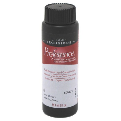 로레알 프리퍼런스 퍼머넌트 헤어컬러 59.1ml, 04 Dark Brown, 1개