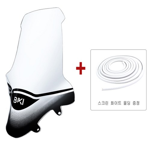 혼다 PCX125 전용 76cm 롱 윈드스크린 (21-24년 모델) 방풍 보조 바람막이 – 화이트