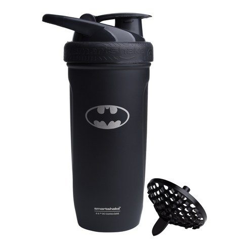 스마트쉐이크 DC Reforce 스테인리스 스틸 단백질 셰이커 병 900ml, 6세트, 배트맨 로고