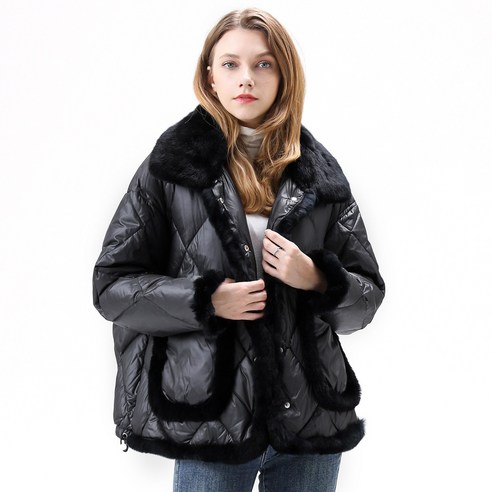 BEL AVENIR 2021 새로운 fasion 90% 오리 다운 여성용 겨울 퍼퍼 다운 재킷 긴 소매 포켓 헐렁한 짧은 칼라 코트