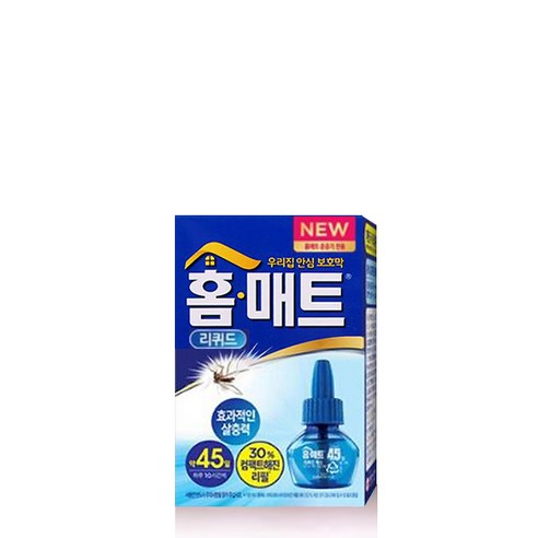 홈매트 리퀴드 살충제 45일 리필, 58ml, 4개