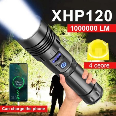 어둠을 밝히는 궁극의 빛, 초강력 LED 손전등 XHP120/XHP90