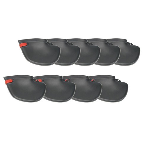 9PCS PVC 골프 클럽 아이언 헤드커버 보호 커버, 블랙