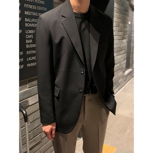 TOPMOX 정장 데일리 남성용캐주얼정장 슬림핏 자켓