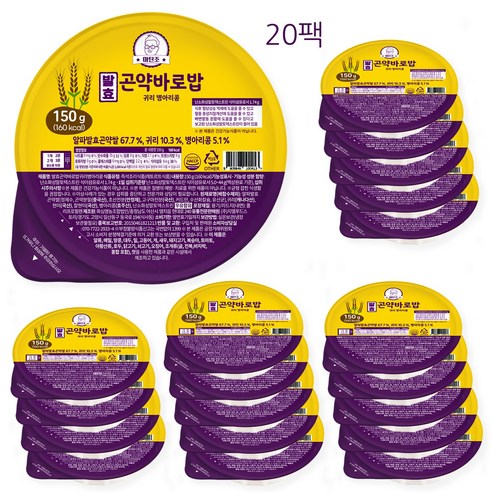 마틴조 발효곤약 바로밥 귀리 병아리콩, 20개, 150g