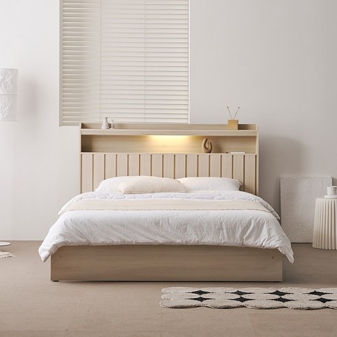 프린홈 멜로디 LED 일반 서랍 침대프레임 SS/Q 리뷰 이케아침대프레임