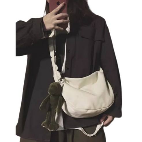 쿠네스트 크로스백 남녀공용 캔버스 데일리 호보 스쿨백