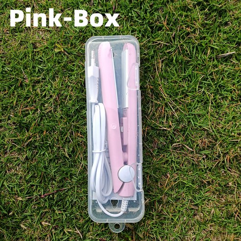 미니고데기 3in 1 Hair Iron 고품질 플랫 아이언 스트레이트 닝 핫 빗 미니 전문 헤어 너 & 컬링 스타, 02 Pink-Box_03 UK, Pink-Box