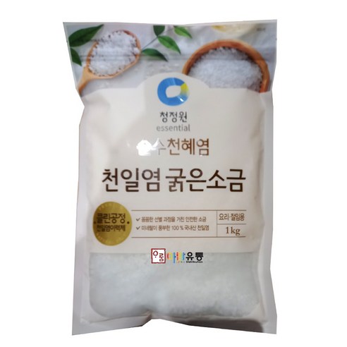 청정원/순수천혜염 천일염굵은소금 1kg /, 1개