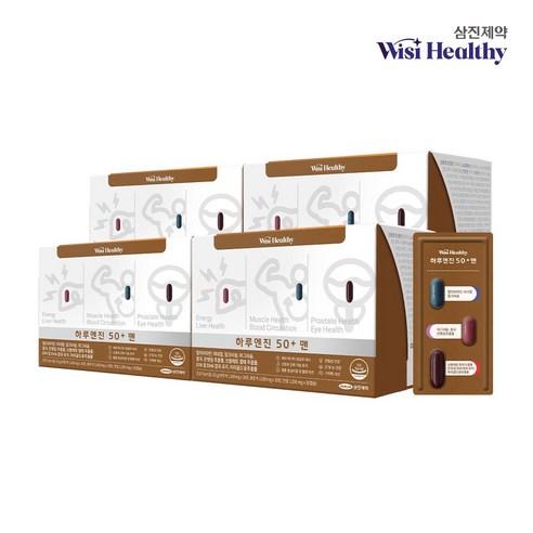 삼진제약 위시헬씨 하루엔진 50+맨, 30회분, 4박스