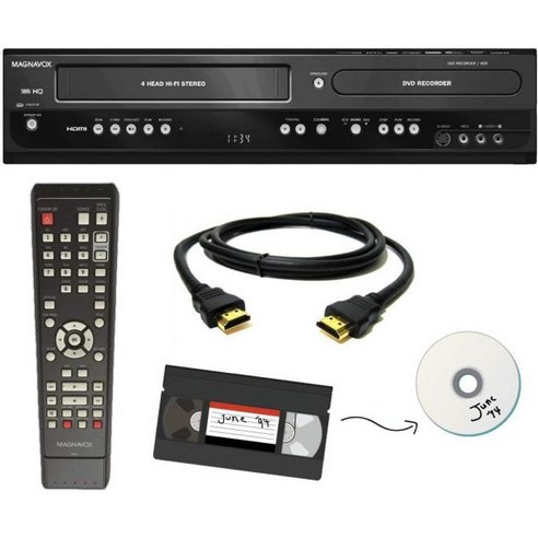 캠핑 사무 빔 Magnavox VHS to DVD Recorder VCR Combo원격 HDMI 포함