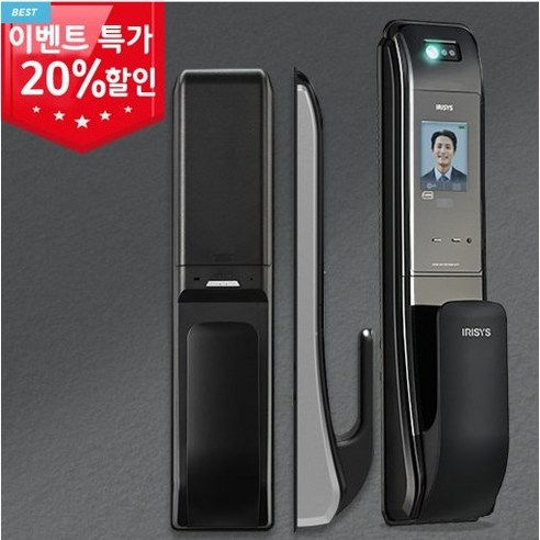 아이리시스 얼굴인식 도어락 링크온 IFP-7080 IoT / Wi-Fi 스마트 원격 제어 푸쉬풀 현관문 방화문 안면인식 디지털 도어록, 패키지(게이트웨이 포함), 고객직접설치