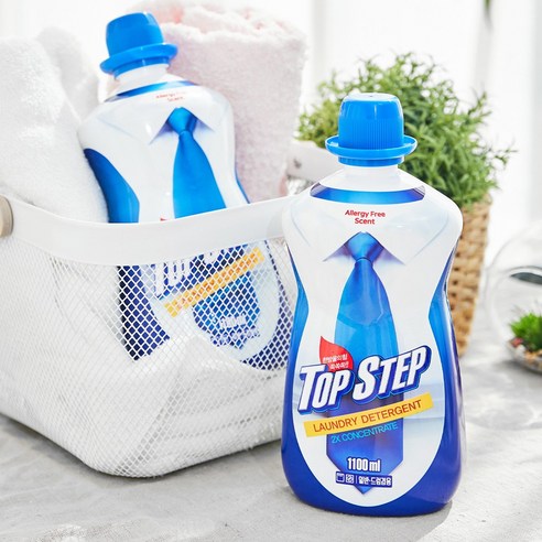 탑스텝 세제 고농축 세탁세제 1100ml 일반/드럼 겸용 액체세제 중성세제, 1개, 1.1L