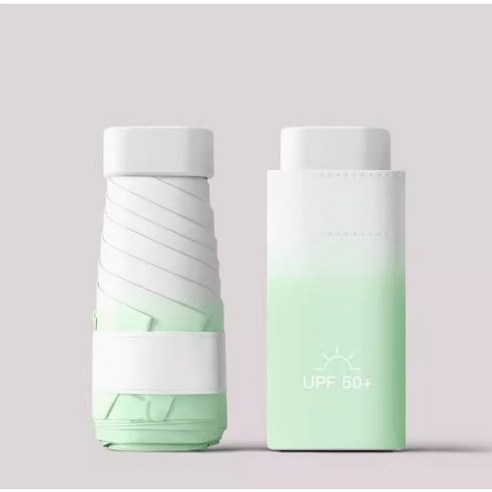 R312 휴대용 초경량 원터치 3단 양우산 양산 우산 포켓 UV 차단 그라데이션