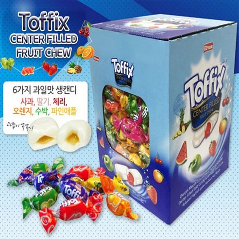 엘반 토픽스 과일향 츄위캔디, 2kg, 3개