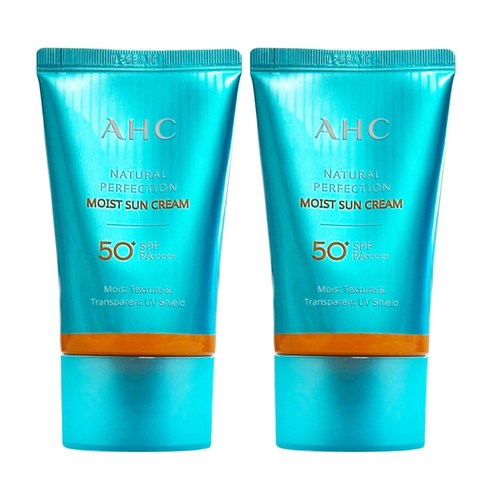 AHC 내추럴 퍼펙션 모이스트 선크림 SPF50+/PA++++ 50ml, 2개