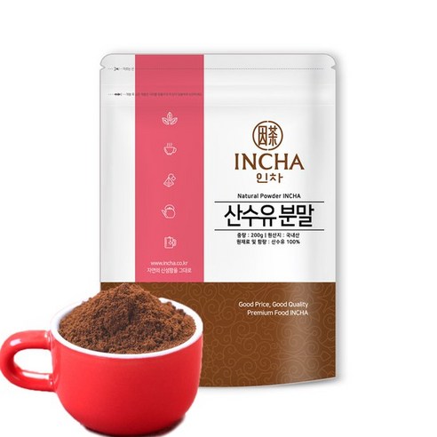 국산 산수유 산수유열매 분말 가루 산수유차, 200g, 2개