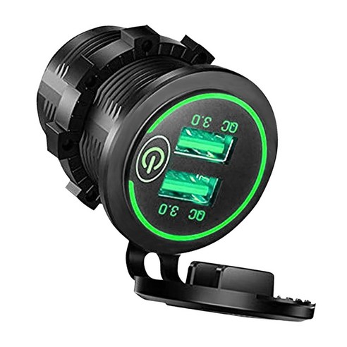 빠른 충전 3.0 듀얼 USB 자동차 충전기 소켓 방수 12V/24V QC3.0 USB 빠른 충전기 소켓 전원 콘센트 터치 스위치 D5, Type3