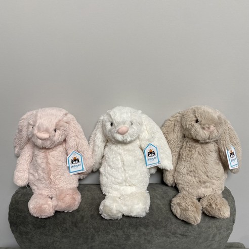 젤리캣 jellycat 애착인형 토끼 버니 31cm 인테리어 소품, 화이트