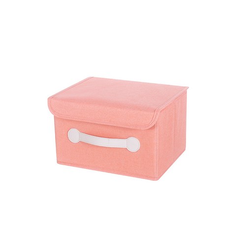 [코스릴] 직물 저장 상자 홈 접는 마무리 상자, 싱글 커버 작은 빨간색