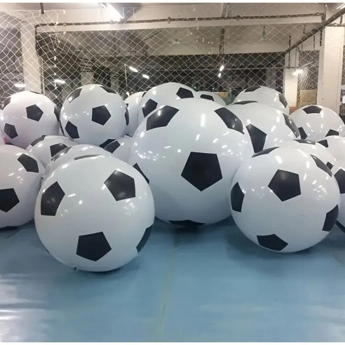 1개 70cm 거대한 대형 축구공 - 튼튼한 PVC풍선 축구공 가족 놀이 파티 야외 활동 및 해변 놀이