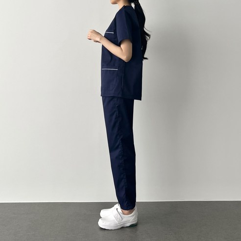 올유니폼 배색 블루 TC 스크럽복, 당신의 편안함과 전문성을 책임집니다!