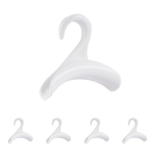 아트위브 옷걸이형 가방 스카프 모자 다용도 행거 걸이, 화이트 색상, 5개 세트