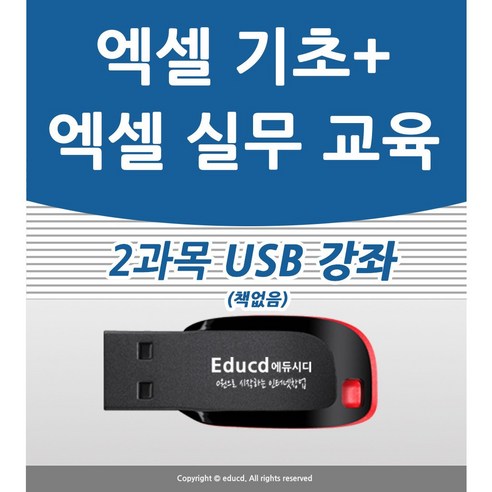 엑셀 초보 길라잡이 기초+실무 usb 강의 컴퓨터 초보자도 할 수 있다