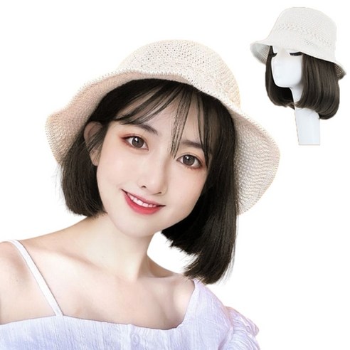 자연스러운 아름다움을 선사하는 이쁘다샵 니트 짜임창 모자가발: 블랙브라운 컬러의 매력 항암모자가발