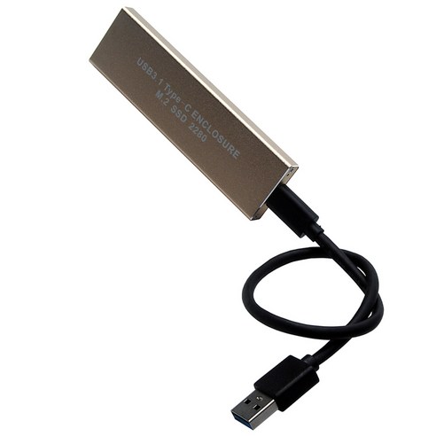 GHSHOP 새로운 USB 3.1 Type-C - M.2 모바일 하드 드라이브 NGFF SSD 하드 디스크(골드), 10.5x3x0.9cm, 설명, 설명
