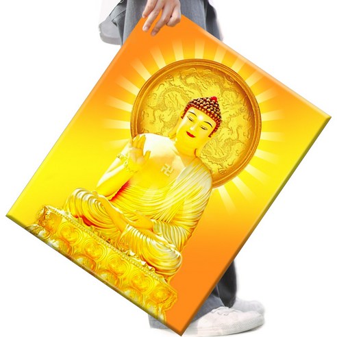 FASEN 액자 보석십자수 캔버스형 DIY 키트 40 x 50 cm, 1세트, FAN55.신앙심이 깊습니다