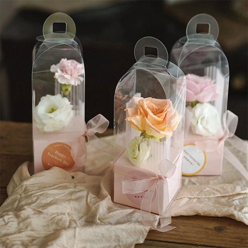 [웨딩나우ㅣ강추] 투명 케이스 상자 플라워 박스 – 선명한 실버 색감이 돋보이는 아이템 [WeddingNOWㅣ인기상품]