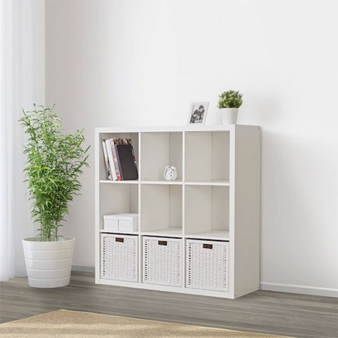 이케아 KALLAX 선반 유닛 112x112cm, 화이트 704.485.44 칼락스인서트