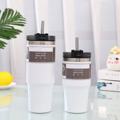 ZZJJC 아이디어 보온병 아이디어 텀블러 아웃도어 보온병, 흰색, 20oz