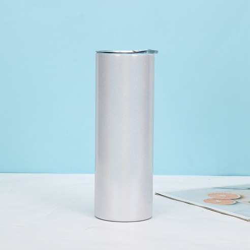 신형 컵 304 스테인리스강 직신 보온컵 야외 간편 적재 커피잔 선물, 백색, 20oz