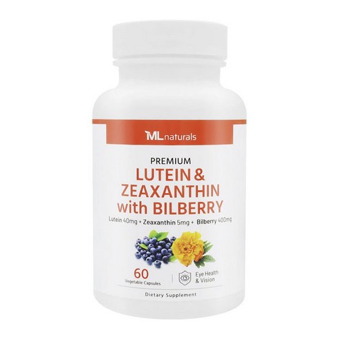 마이라이프내추럴스 프리미엄 루테인 40mg & 제아잔틴 5mg + 빌베리 400mg 베지터블 캡슐, 1개, 60정