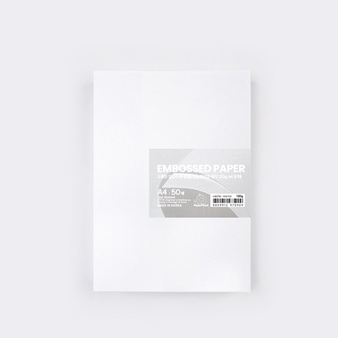 PaperPhant 도톰한 질감(나무 껍질) 있는 화이트 용지, 120g A4 50매