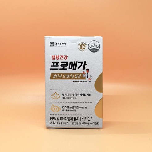 종근당건강 프로메가 알티지 오메가3 듀얼 520mg x 40캡슐 (20일분), 1개, 수량