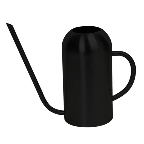 Ursmart 50oz/1.5L 스테인레스 스틸 가든 물포트, 블랙, {"사이즈":"24.8x21x10.2cm"}, {"수건소재":"스테인레스 스틸"}