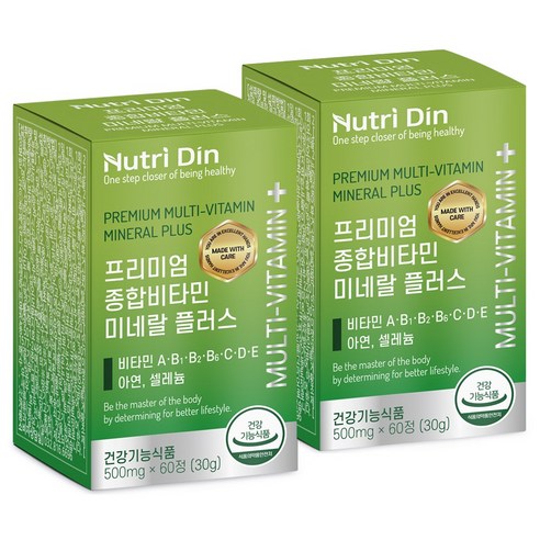 뉴트리딘 프리미엄 종합비타민 미네랄 플러스 2개입, 2개, 60정