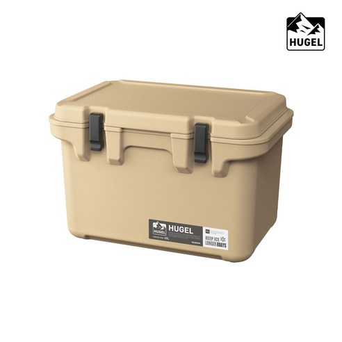 휴겔 컴팩트 아이스 박스 하드 쿨러, 베이지, 40L