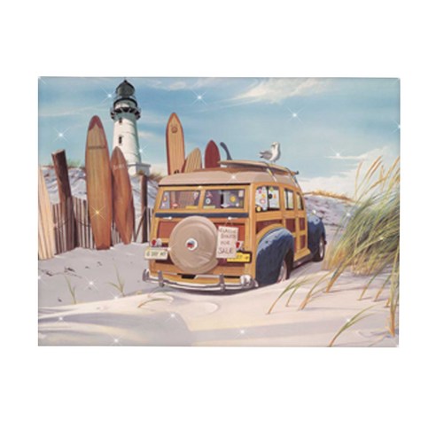 오늘의오브제 DIY 보석십자수 패브릭 원단형 35x25cm, 2_11_트레블, 1개