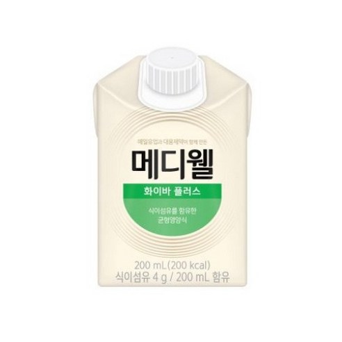 메디웰 화이바 플러스 200ml 30팩, 180개