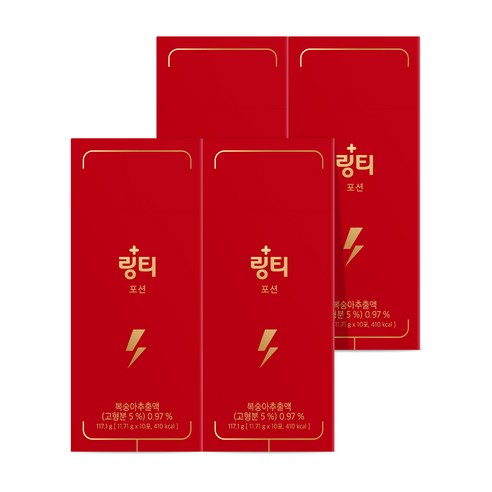 링티 포션1.0 복숭아맛, 4박스, 10회분