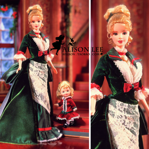 빅토리아 홀리데이 바비인형 애장품 Barbie Kelly Victorian Holiday, 1개