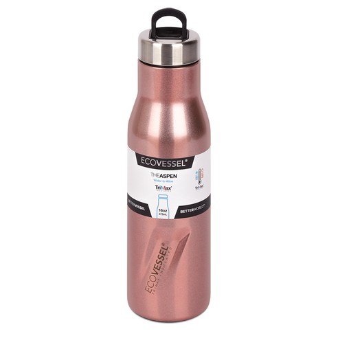 [ECOVESSEL] 뉴아스펜16 473ml 친환경 스테인레스 3중단열 프리미엄 보온보냉병, 로즈골드