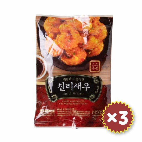 노브랜드칠리새우 매콤하고 쫀득한 칠리새우 400g 3개