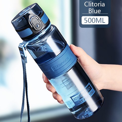 [SW] 1L 1.5L 2L 스포츠 물병 대용량 피트니스 야외 에코-친화적 인 플라스틱 휴대용 500ml 셰이커 물병 BPA 무료, 하나, 색깔3