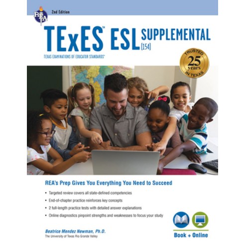 TExES ESL Supplemental (154) 2nd Ed. Book + Online Paperback, Research & Education Association