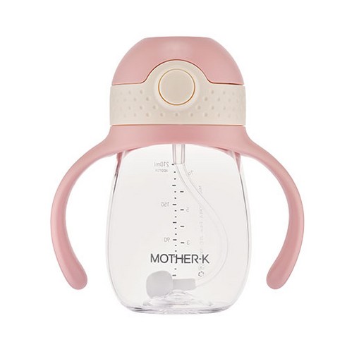 마더케이 허그 추 빨대컵 210ml, 핑크, 1개